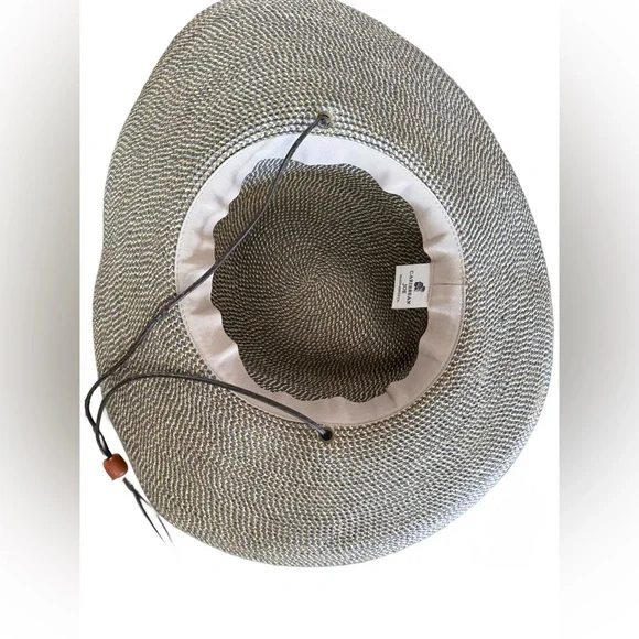 Caribbean Joe Sun Hat w/Chin Strap-Natural Color-one size-Packable-4.5 Inch Brim - Picture 5 of 10